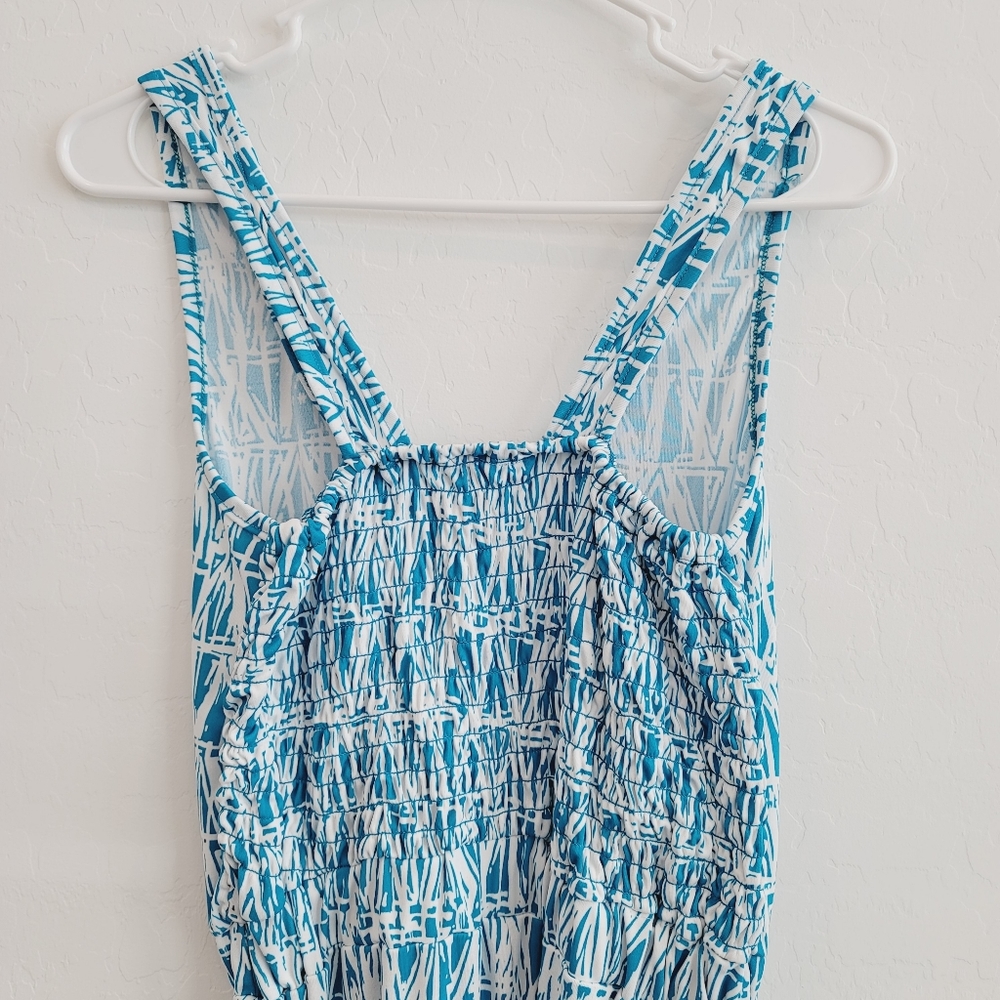 Uniti Stretch Blue and White Romper Size Large - Picture 10 of 14